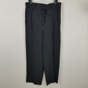 NWT Helmut Lang Black Pinstripe High Waist Pants Trouser Elastic Waist